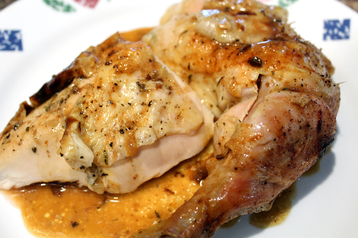 Golden Herb Butter Roast Chicken