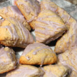 Vanilla Bean Lavender Scones on a Plate