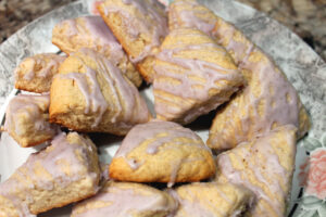 Vanilla Bean Lavender Daydream Scones Vanilla Bean Lavender Scones on a Plate